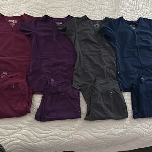 Lot of 4 sets of Purple Label Scrubs